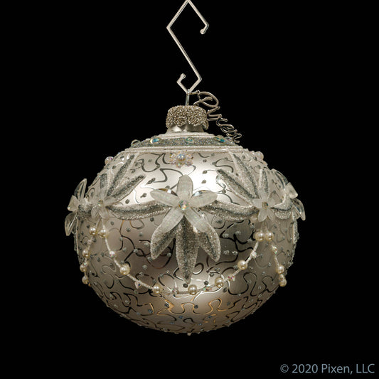 Luna glass Christmas ornament by Pixen