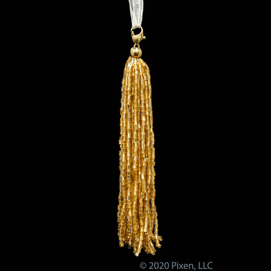 Short Gold Tassel Christmas Decor by Pixen