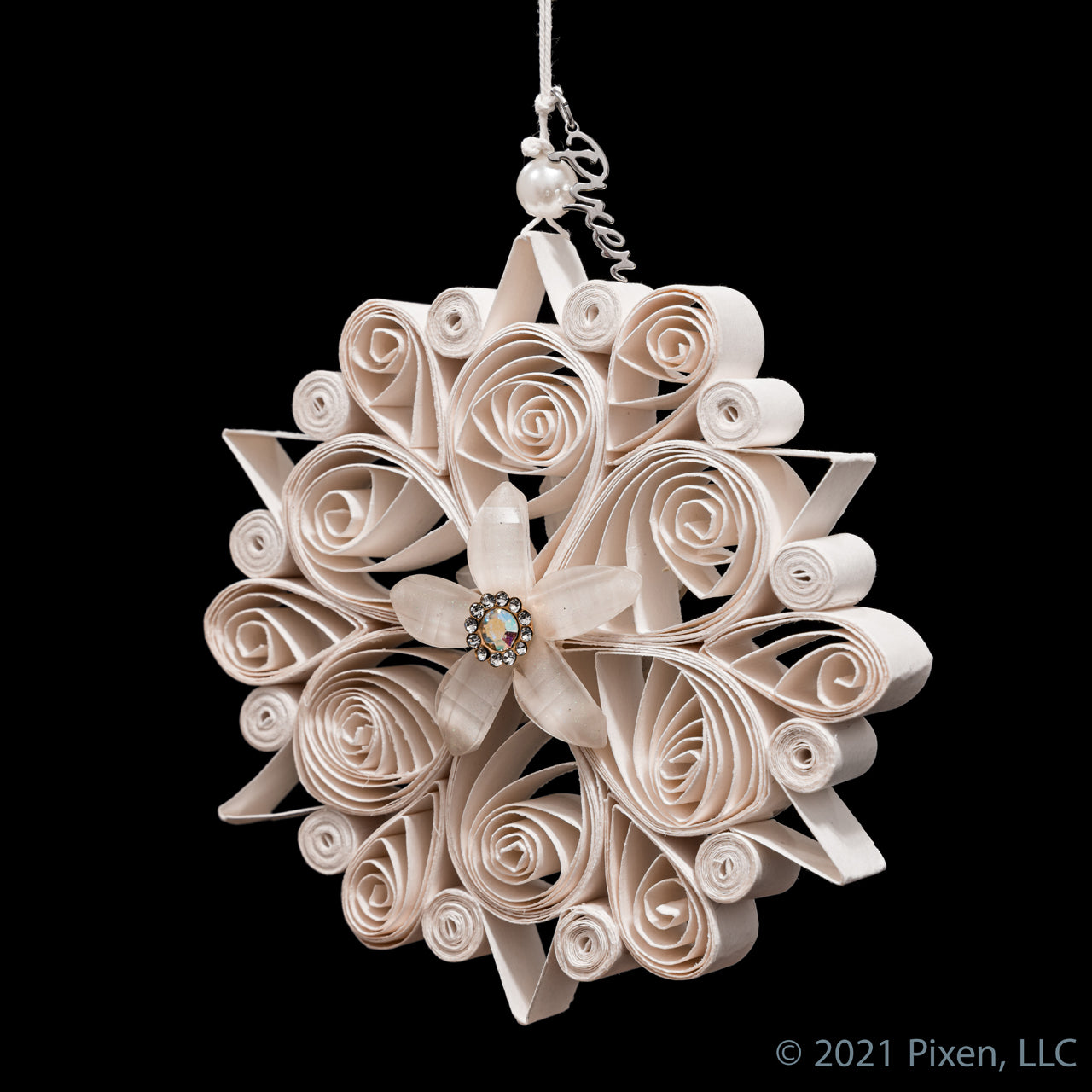 Bernadine 2 hand crafted paper Christmas Ornament by House of Pixen