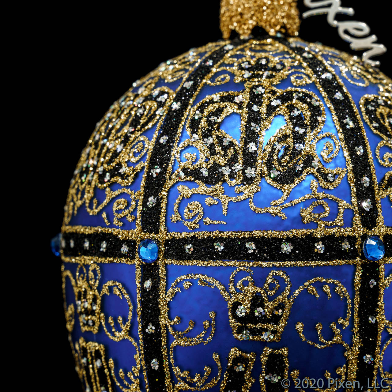 Enigma glass ornament in Blue by Pixen