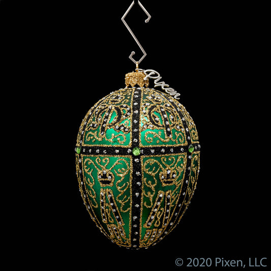 Enigma Glass Ornament in Green by Pixen