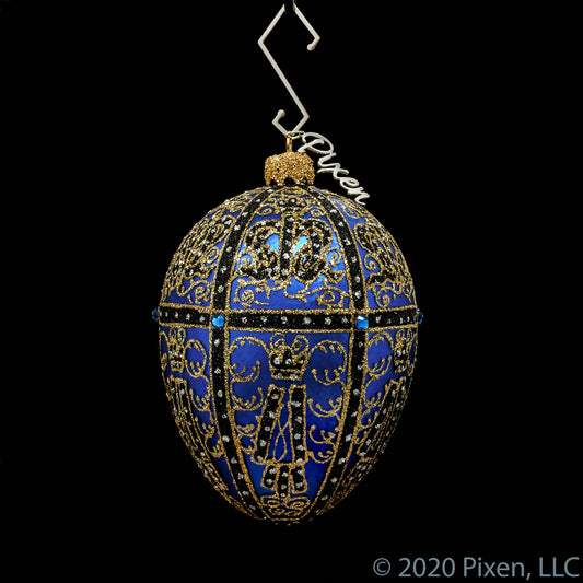Enigma glass ornament in Blue by Pixen