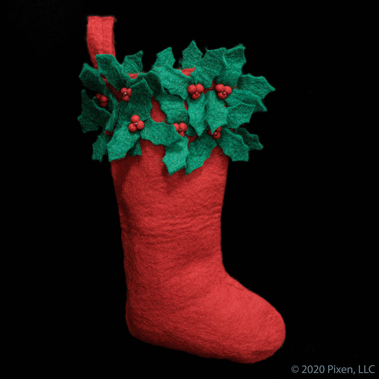Holly Christmas Stocking by Pixen - LIMITED STOCK!