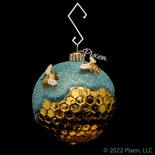 Honeycomb Ice Bee Ornament