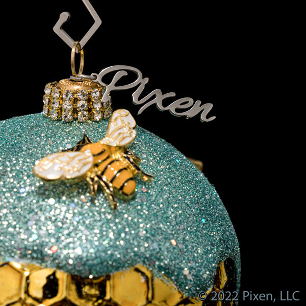 Honeycomb Ice Bee Ornament