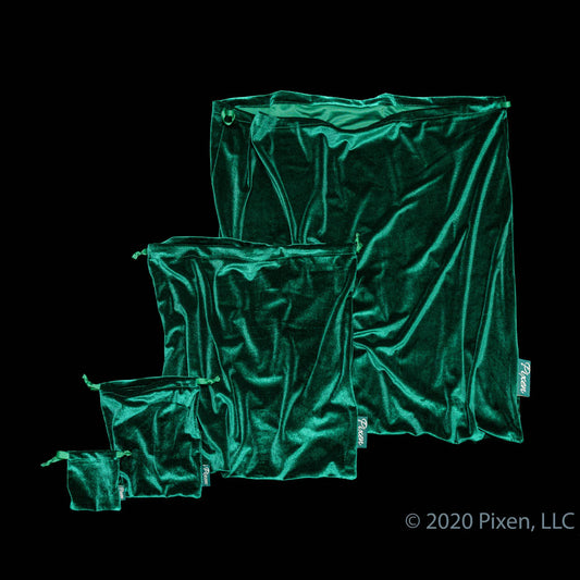 Pixen Green Velvet Christmas Gift Bag (XS, S, L, XL)