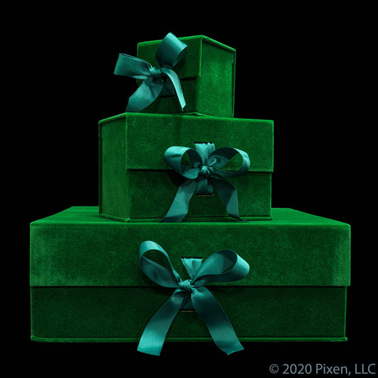 Pixen Green Velvet Christmas Gift Box (S, M, L)