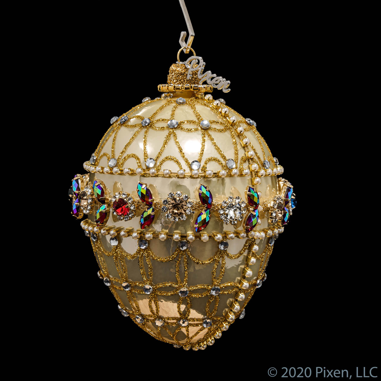 Reticulation Glass Christmas Ornament by Pixen