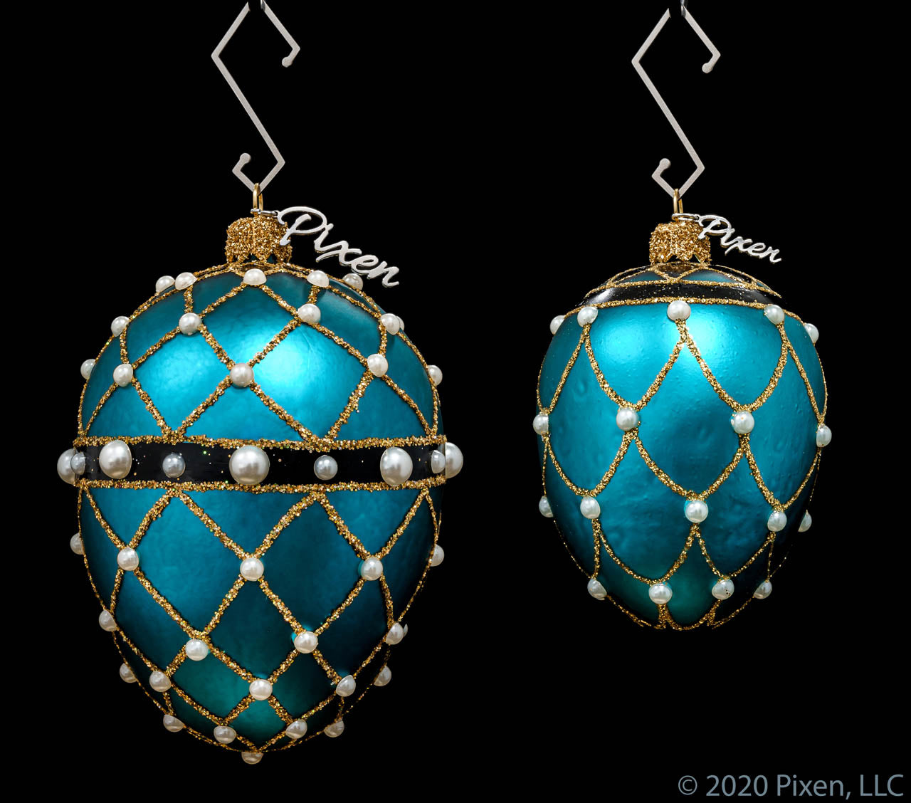 Reverie Mini Glass Christmas Ornament in Turquoise