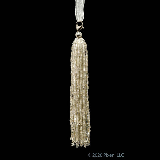 Short Silver Tassel Christmas Decor by Pixen